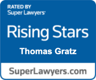 rated by super lawyers- Rising Stars Thomas Gratz